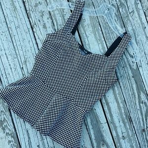 Papaya polka dot top.Great condition
